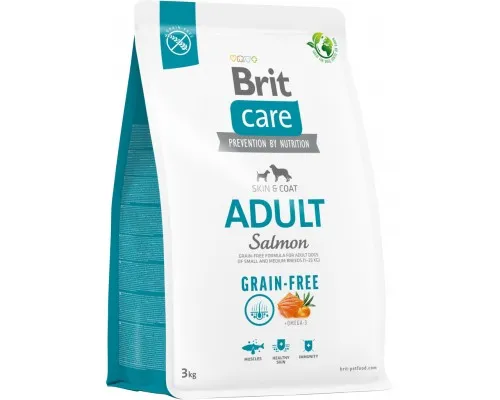 Сухой корм для собак Brit Care Dog Grain-free Adult для малых и средних пород с лососем 3 кг (8595602558841)
