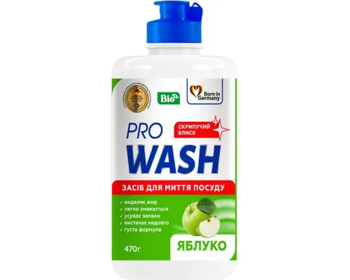 Средство для ручного мытья посуды Pro Wash Яблоко 470 г (4260637723895)