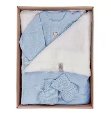 Набор детской одежды Прованс Набор для новорожденных Голубой 3 единицы (плед, человечек (4823093427938)