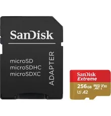 Карта памяти SanDisk 256GB microSD class 10 UHS-I U3 Extreme (SDSQXAV-256G-GN6MA)
