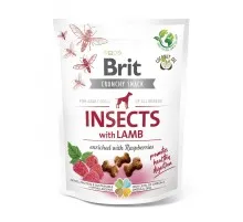 Ласощі для собак Brit Care Dog Crunchy Cracker Insects комахи, ягня і малина, 200 г (8595602551477)