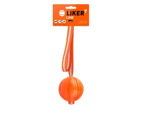 Іграшка для собак Liker Line Мячик зі стрічкою 7 см (6287)