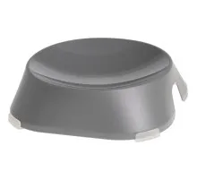 Посуд для котів Fiboo Flat Bowl миска з антиковзаючими накладками світло-сіра (FIB0092)