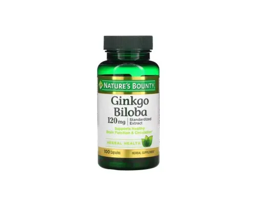 Травы Nature's Bounty Гинкго Билоба, 120 мг, Ginkgo Biloba, 100 капсул (NRT04544)
