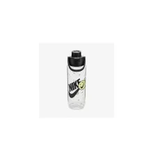 Бутылка для воды Nike TR Renew Recharge Chug Bottle 24 OZ грфічний прозорий, чорний 709 мл N.100.7637.968.24 (887791742391)