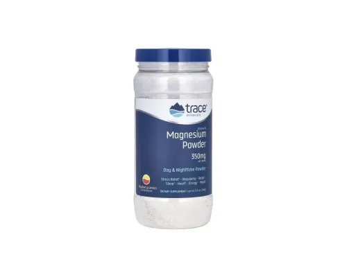 Мінерали Trace Minerals Магній, смак малина-лимон, 350 мг, Stress-X, Magnesium Powder, 240 гр (TMR-00352)