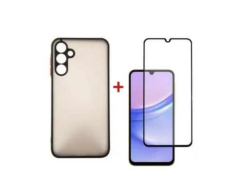 Чехол для мобильного телефона Dengos Kit for OPPO A18 case + glass (Black) (DG-KM-06)