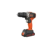 Шуруповерт Black&Decker 18 В, 1.5Ah, 45 Нм,0-360/0-1400 об/хв, 21000 уд/хв, 1.3 кг (BCD003C1)