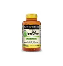 Травы Mason Natural Со Пальметто экстракт, Здоровье Простаты, Saw Palmetto, 60 ге (MAV-12905)