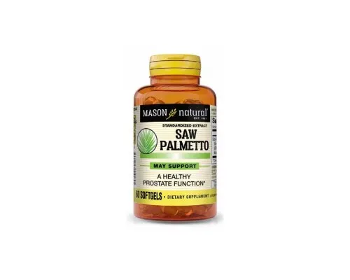 Травы Mason Natural Со Пальметто экстракт, Здоровье Простаты, Saw Palmetto, 60 ге (MAV-12905)