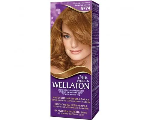 Фарба для волосся Wellaton 8/74 Шоколад з карамеллю 110 мл (4056800621194/4056800620111)
