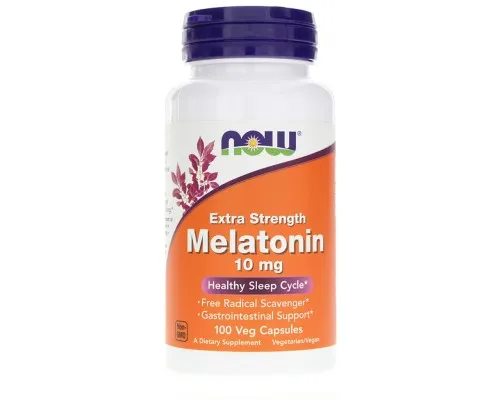 Аминокислота Now Foods Мелатонин, Extra Strength Melatonin, 10 мг, 100 капсул (NOW-03557)