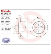 Тормозной диск Brembo 08.C172.10
