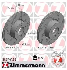 Гальмівний диск ZIMMERMANN 150.3467.53