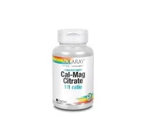 Мінерали Solaray Кальцій І Магній, Cal-Mag Citrate, High Potency, 90 капсул (SOR04524)