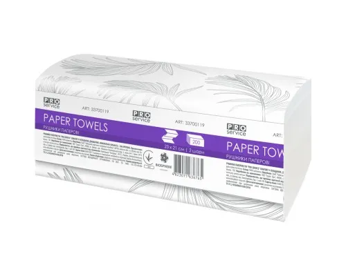 Бумажные полотенца PRO service Comfort V-сложение Двухслойные 200 листов (4823071636765)
