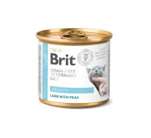 Консервы для кошек Brit GF VetDiets Cat Cans Obesity с ягненком и горохом 200 г (8595602549849)