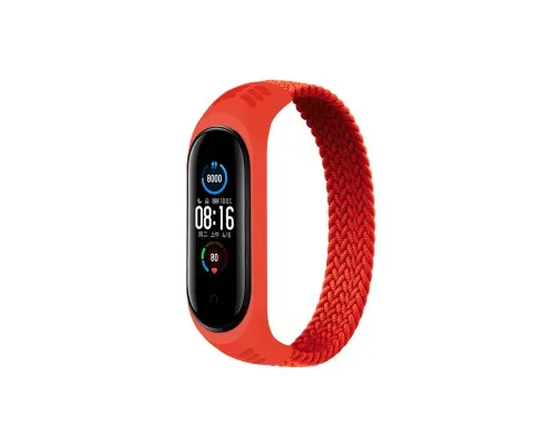 Ремешок для фитнес браслета BeCover Elastic Nylon Style для Xiaomi Mi Smart Band 5/6 (Size S) Red (706144)