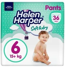 Підгузки Helen Harper Soft&Dry XL Розмір 6 (+15 кг) 36 шт (5411416061229) (271444)