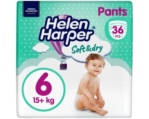 Підгузки Helen Harper Soft&Dry XL Розмір 6 (+15 кг) 36 шт (5411416061229) (271444)