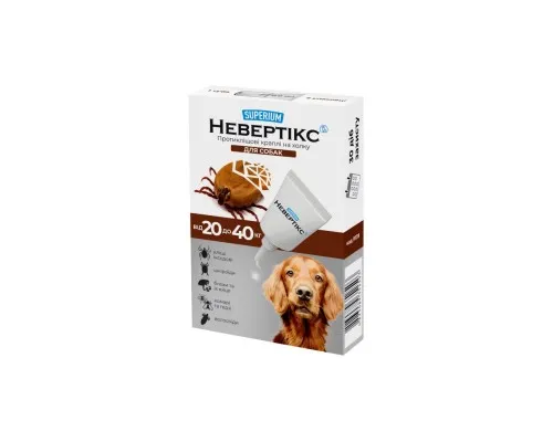 Краплі для тварин SUPERIUM Nevertix Протикліщові для собак від 20 до 40 кг (9139)