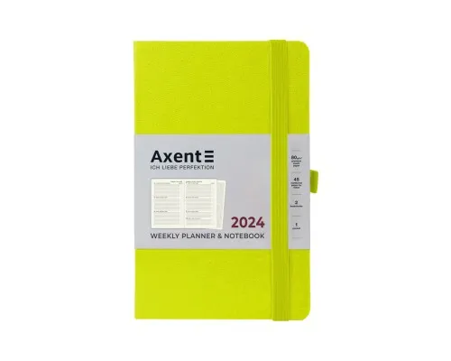 Еженедельник Axent 2024 Partner Strong 125 х 195, лимонный (8505-24-60-A)