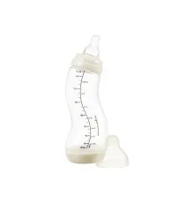 Пляшечка для годування Difrax S-bottle Natural із силіконовою соскою, 250 мл (706 Popcorn)