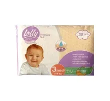 Підгузки Lolly Premium Soft Midi 3 (4-9 кг) 38 шт (4820174981150)