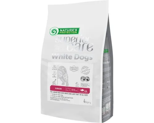 Сухой корм для собак Natures Protection Superior Care White Dogs White Fish Junior All Sizes 4 кг (NPSC47594)