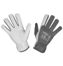 Захисні рукавички Neo Tools козяча шкіра, р.9, сіро-білий (97-656-9)