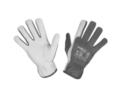 Защитные перчатки Neo Tools козья кожа, р.9, серо-белый (97-656-9)