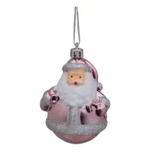 Елочная игрушка Chomik Санта, 2 шт, 8 см рожевий (5900779839229)