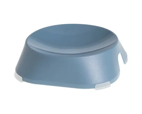 Посуд для котів Fiboo Flat Bowl миска з антиковзаючими накладками синя (FIB0086)