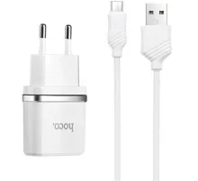 Зарядное устройство HOCO C12 Smart dual USB (Micro cable)charger set White (6957531047773)