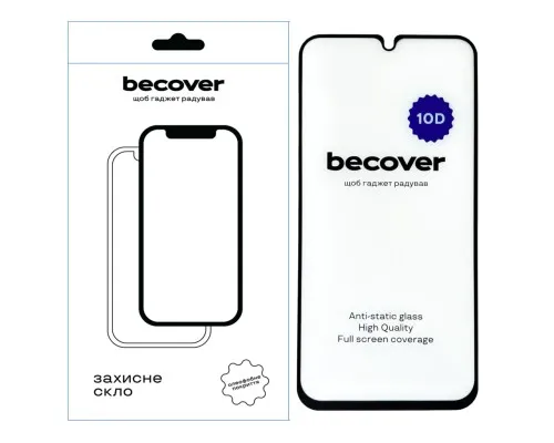 Стекло защитное BeCover Samsung Galaxy A34 5G SM-A346 10D Black (711352)