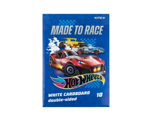 Белый картон Kite A4 Hot Wheels 10 листов (HW24-254)