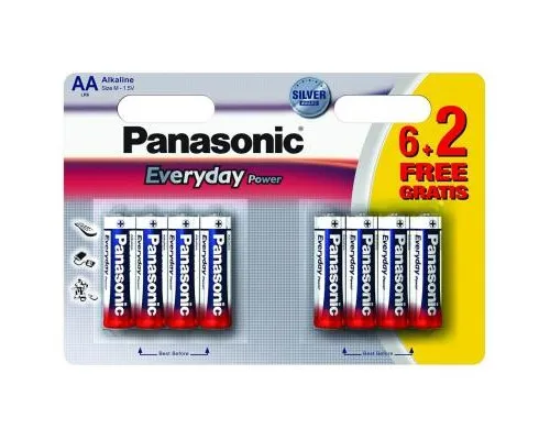 Батарейка Panasonic AA EVERYDAY POWER * 8 (LR6REE/8B2F)