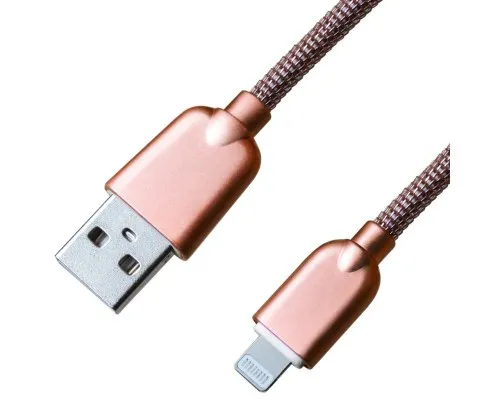 Дата кабель USB 2.0 AM to Lightning 1.0m 1.5A Rose Gold Grand-X (ML02RG)