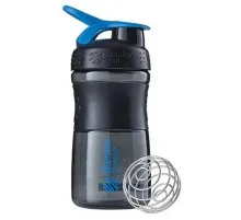 Шейкер спортивный BlenderBottle SportMixer 590ml Black/Cyan ORIGINAL (SM 20oz Black/Cyan)