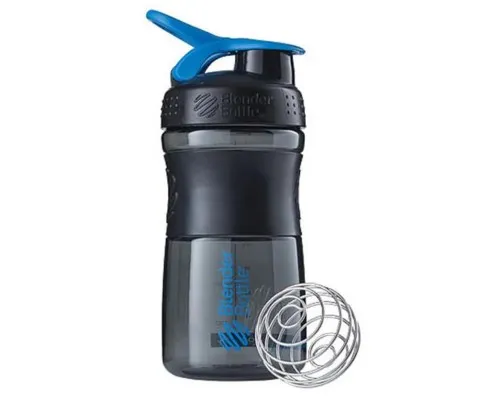 Шейкер спортивний BlenderBottle SportMixer 590ml Black/Cyan ORIGINAL (SM 20oz Black/Cyan)