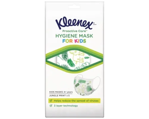 Захисна маска для обличчя Kleenex для дітей 5 шт (5029053576084)