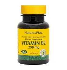 Витамин Natures Plus Рибофлавин, Витамин B-2, 250 Мг, 60 Таблеток (NAP-01635)
