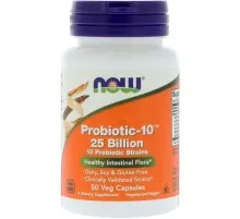Пробіотики Now Foods Пробіотик Для Травлення, Probiotic-10, 25 Billion, 50 вегета (NOW-02926)