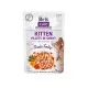 Влажный корм для кошек Brit Care Cat pouch для котят 85 г (филе индейки в соусе) (8595602540532)