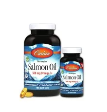Жирні кислоти Carlson Норвезький Лососевий Жир, 500 мг, Norwegian Salmon Oil, 180+ (CAR-01504)
