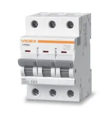 Автоматичний вимикач Videx RS6 RESIST 3п 63А 6кА С (VF-RS6-AV3C63)