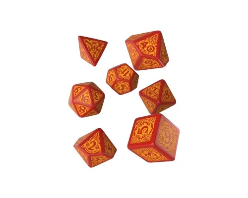 Набір кубиків для настільних ігор Q-Workshop Dragon Slayer Red orange Dice Set (7 шт) (SDRS1D)