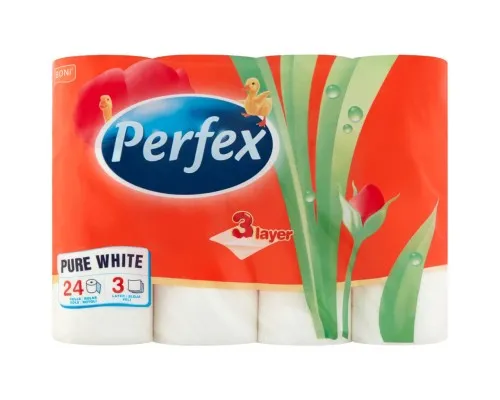 Туалетний папір Perfex Pure White 3 шари 24 рулони (8606102287039)