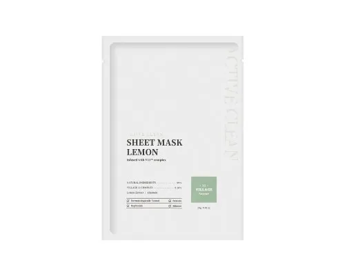 Маска для обличчя Village 11 Factory Active Clean Sheet Mask Lemon 23 г (8809663754396)