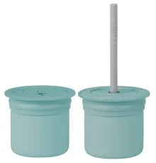 Поїльник-непроливайка MinikOiOi Sip+Snack (Aqua Green/Powder Grey) (101100107)